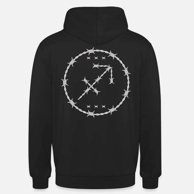 Signe du zodiaque du Sagittaire - Sweat-shirt à capuche unisexe - noir