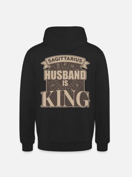Sagittarius husband is king - Unisex Hoodie - black