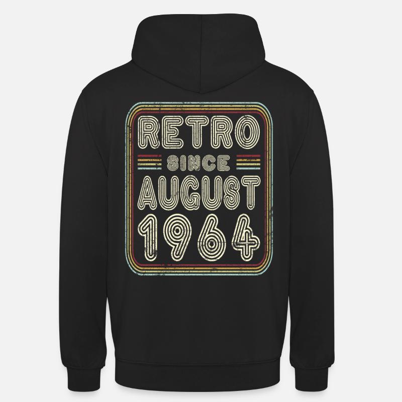 Geburtstag August 1964 Retro Geschenk - Unisex Hoodie - Schwarz