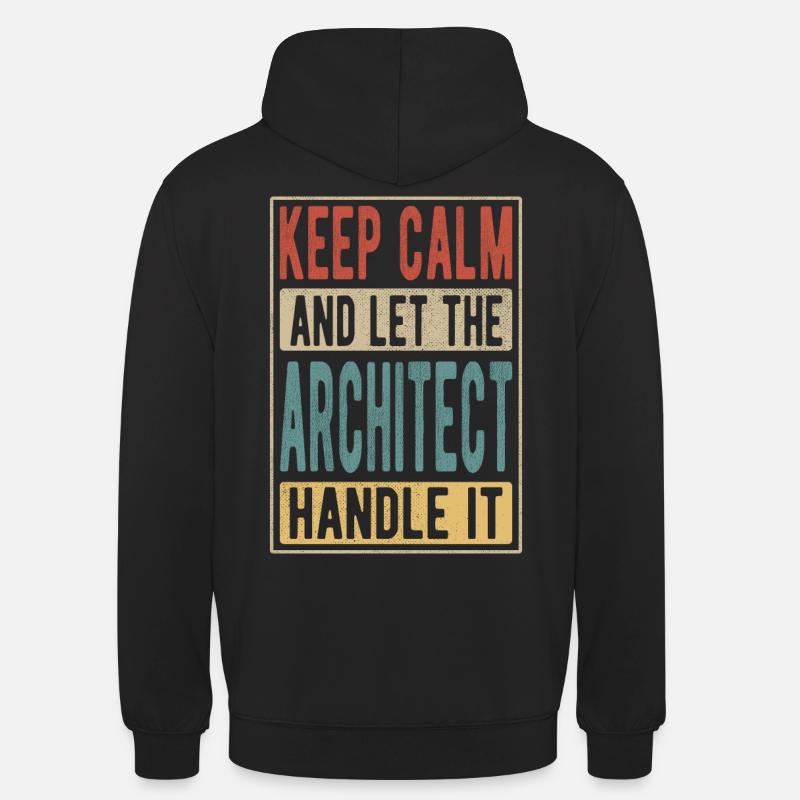 Cadeau rétro d’architecte - Sweat-shirt à capuche unisexe - noir