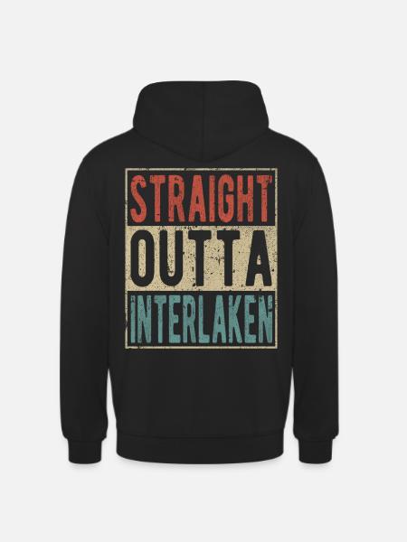 Straight Outta Interlaken - Unisex Hoodie - black