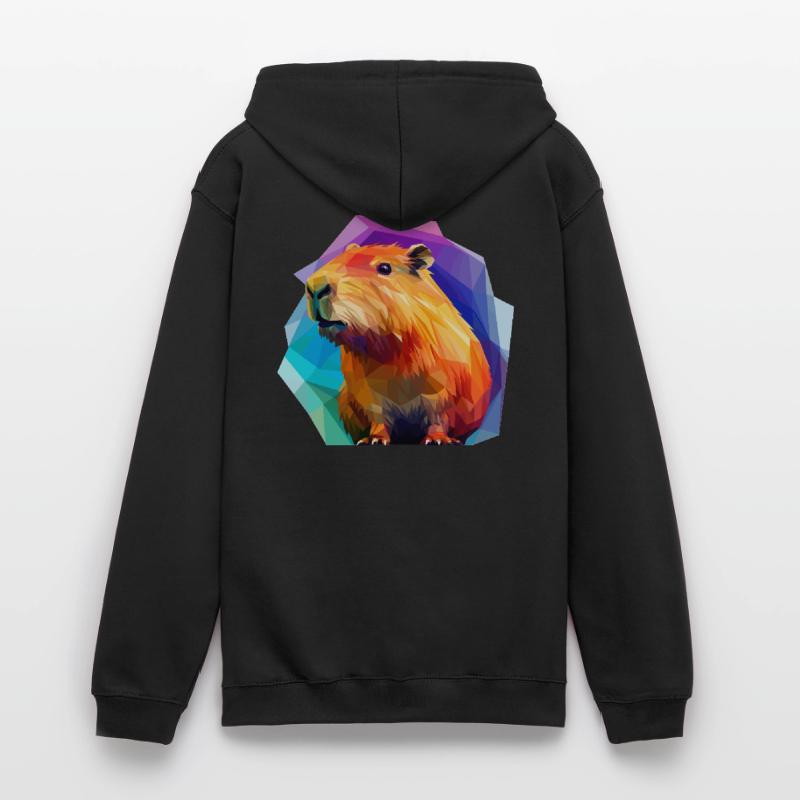 Conception de polygones bas Capybara Sweat-shirt à capuche unisexe