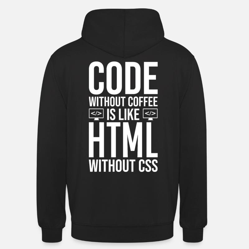 Coder Café Cadeau - Sweat-shirt à capuche unisexe - noir