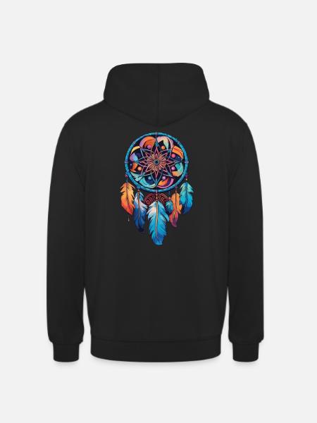 Dream Catcher Feathers Dream Catcher - Unisex Hoodie - black