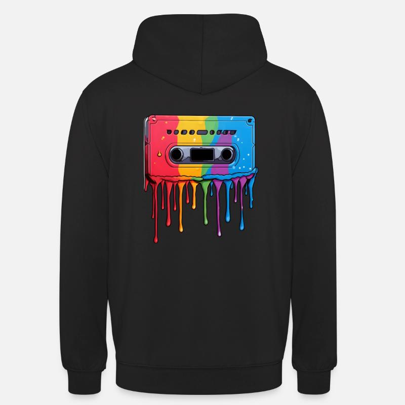 Gouttes de cassette - Sweat-shirt à capuche unisexe - noir