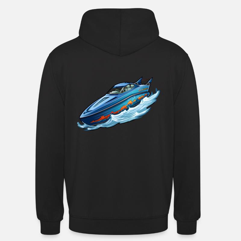 Rennboot Schnellboot - Unisex Hoodie - Schwarz
