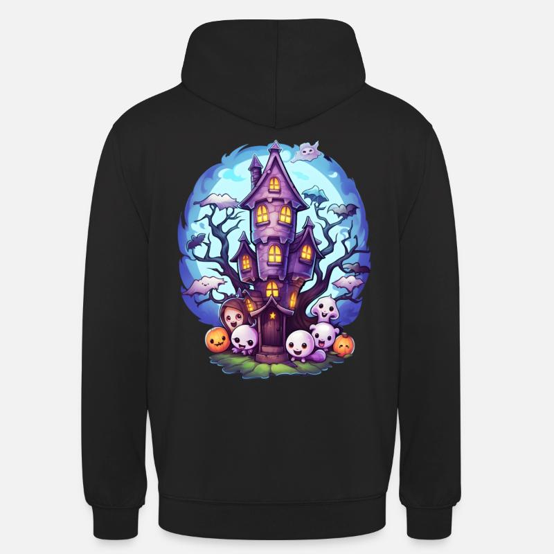 Maison hantée d’anime - Sweat-shirt à capuche unisexe - noir