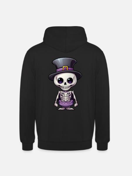 Kawaii Skeleton Halloween - Unisex Hoodie - black
