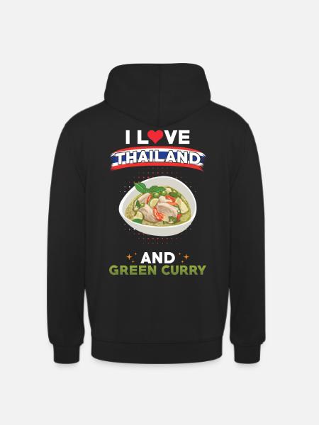 Curry vert Thaïlande Cuisine thaïlandaise - Sweat-shirt à capuche unisexe - noir