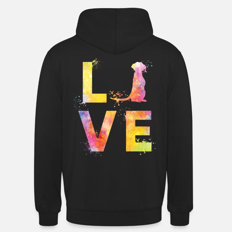 Erdmännchen liebe - Unisex Hoodie - Schwarz