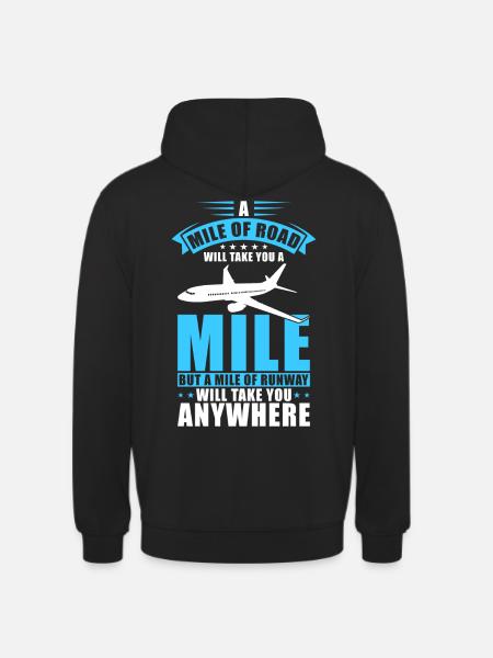 Pilot Flugzeug Geschenk - Unisex Hoodie - Schwarz