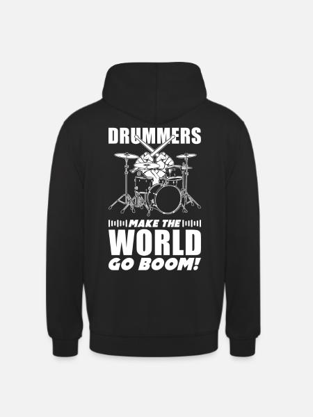 Drummer Quote Gift Drums - Unisex Hoodie - black
