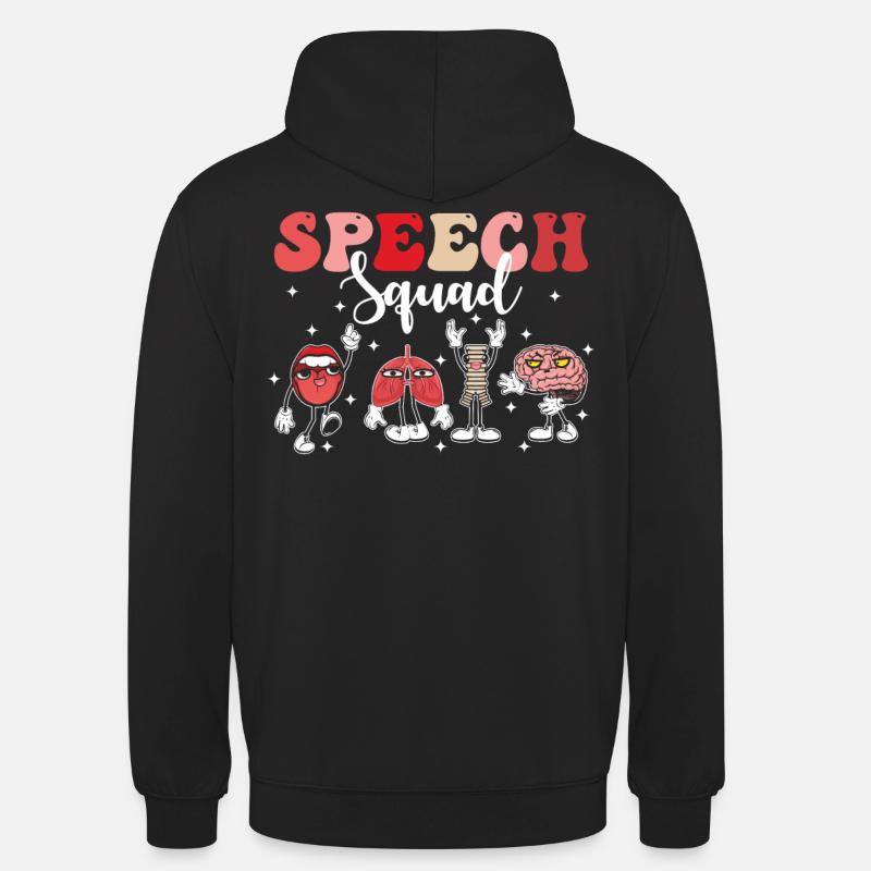 Orthophoniste Groovy Team - Sweat-shirt à capuche unisexe - noir