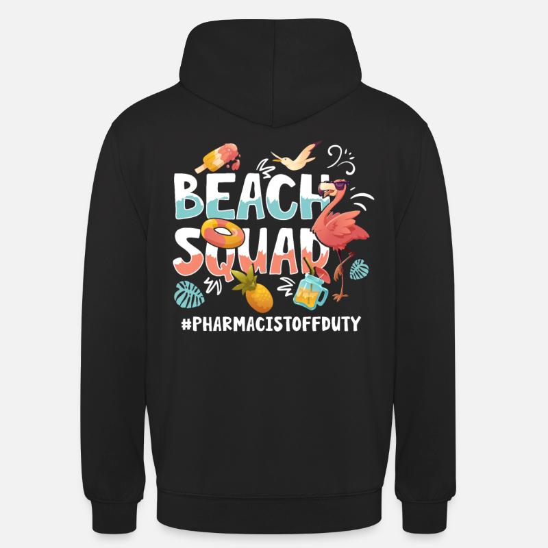 Pharmacien Vacances Beach Group - Sweat-shirt à capuche unisexe - noir