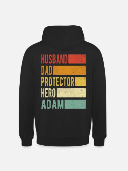 Adam Name Dad Gift - Unisex Hoodie - black