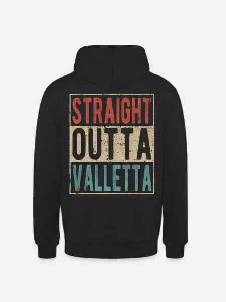 Straight outta Valletta - Unisex Hoodie - black