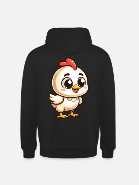 Chicken Cute Cartoonish - Unisex Hoodie - black