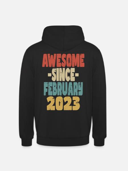 Awesome February 2023 - Unisex Hoodie - black