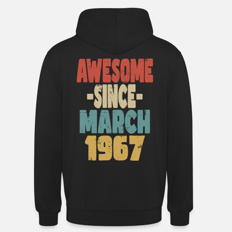 Génial mars 1967 - Sweat-shirt à capuche unisexe - noir