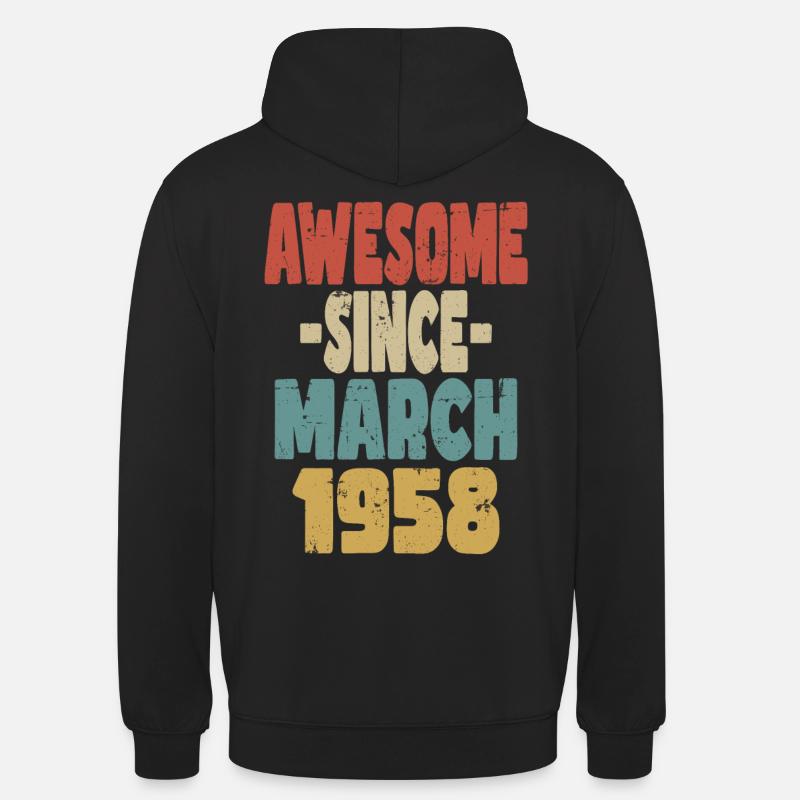 Génial mars 1958 - Sweat-shirt à capuche unisexe - noir