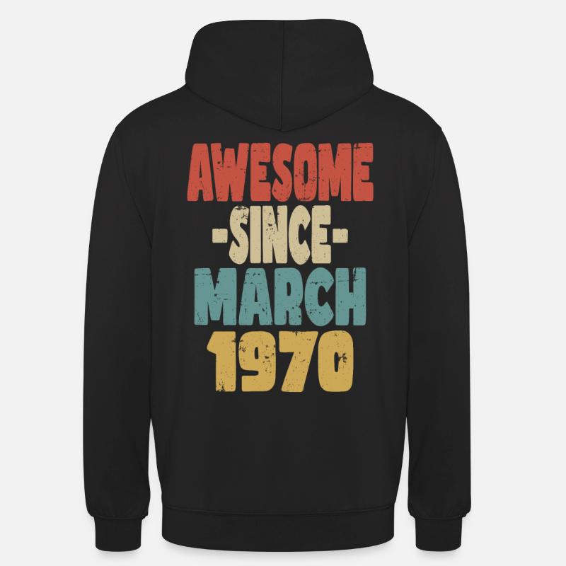 Génial mars 1970 - Sweat-shirt à capuche unisexe - noir