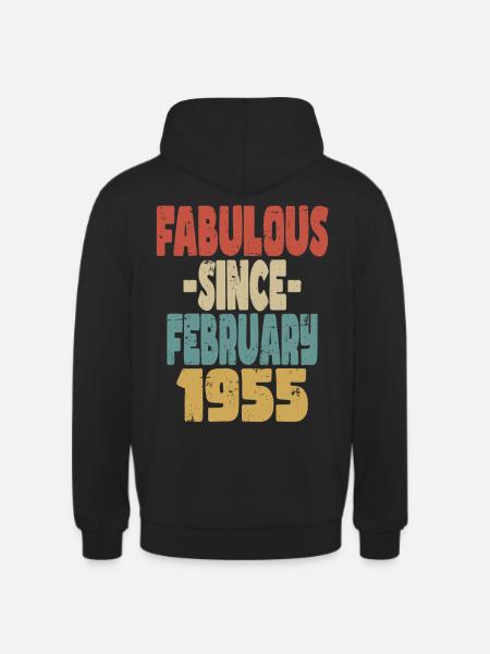 Fabuleux février 1955 - Sweat-shirt à capuche unisexe - noir