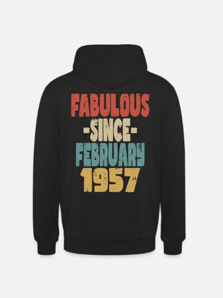 Fabuleux Février 1957 - Sweat-shirt à capuche unisexe - noir