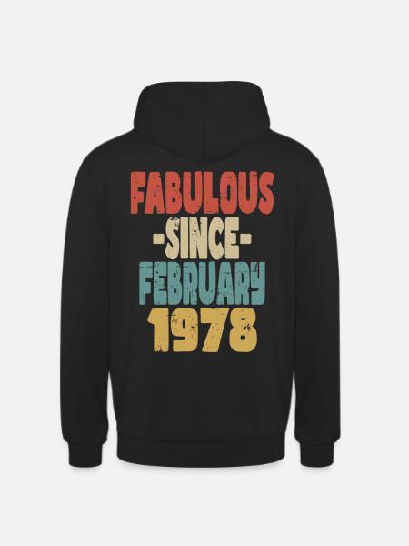Fabuleux Février 1978 - Sweat-shirt à capuche unisexe - noir