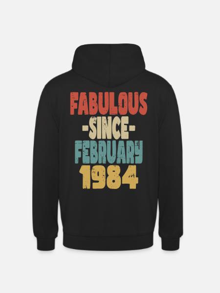 Fabuleux Février 1984 - Sweat-shirt à capuche unisexe - noir