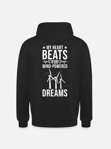 Wind Turbine Technician Windmill - Unisex Hoodie - black