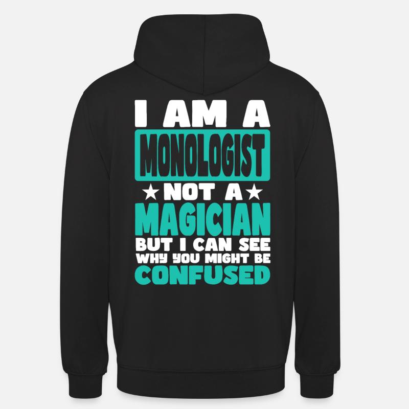 Monologue - Sweat-shirt à capuche unisexe - noir