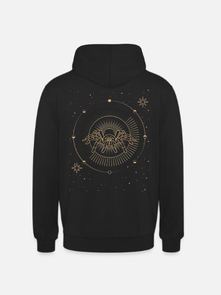 Spider Celestial Mystery and Elegance - Unisex Hoodie - black