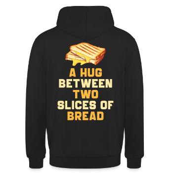 Sandwich Käse Grillkäse Brot - Unisex Hoodie - Schwarz - Hinten - Michal (187cm)