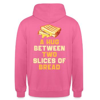 Sandwich, Fromage, Grilled Cheese, Pain - Sweat-shirt à capuche unisexe - rose - Dos - Michal (187cm)