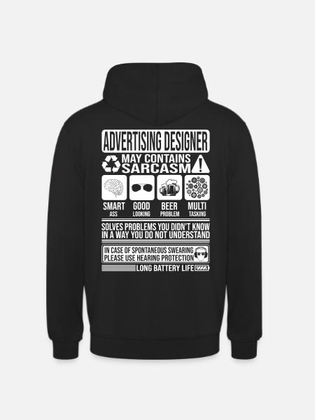 Werbedesigner Sarkasmus lustiges Geschenk - Unisex Hoodie - Schwarz