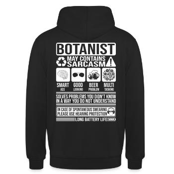 Botaniker Sarkasmus lustig Geschenk Botaniker - Unisex Hoodie - Schwarz - Hinten - Michal (187cm)