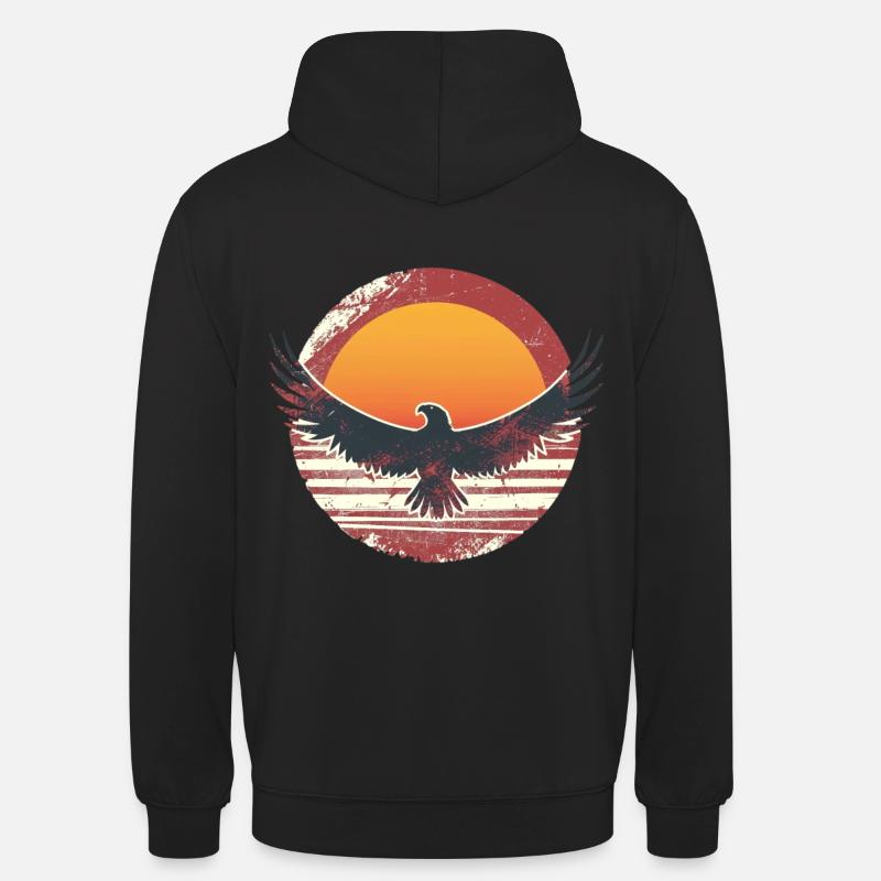 Sublime eagle in sunset - Unisex Hoodie - black