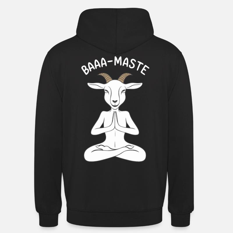 Baaa-Maste Chèvre Yoga Relaxation - Sweat-shirt à capuche unisexe - noir