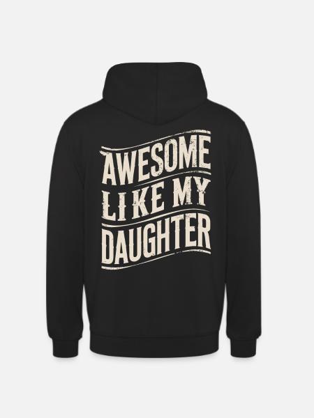 Génial comme ma fille - Sweat-shirt à capuche unisexe - noir
