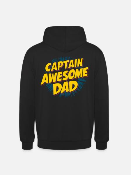 Captain Awesome Dad Unique Style - Sweat-shirt à capuche unisexe - noir