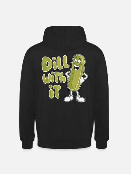 Dill So Funny Cucumber Cartoon - Unisex Hoodie - black
