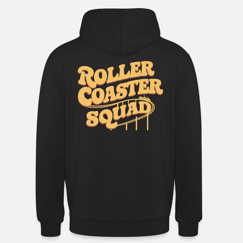 Roller Coaster Squad Achterbahn Fans - Sweat-shirt à capuche unisexe - noir