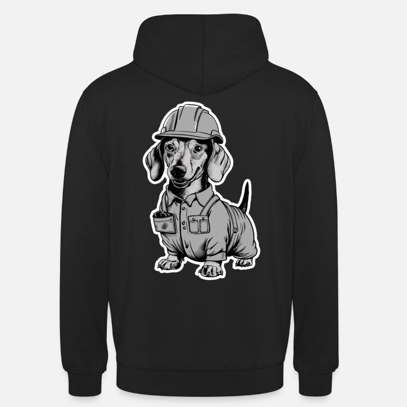 Teckel En Costumes Teckel Artisanal - Sweat-shirt à capuche unisexe - noir