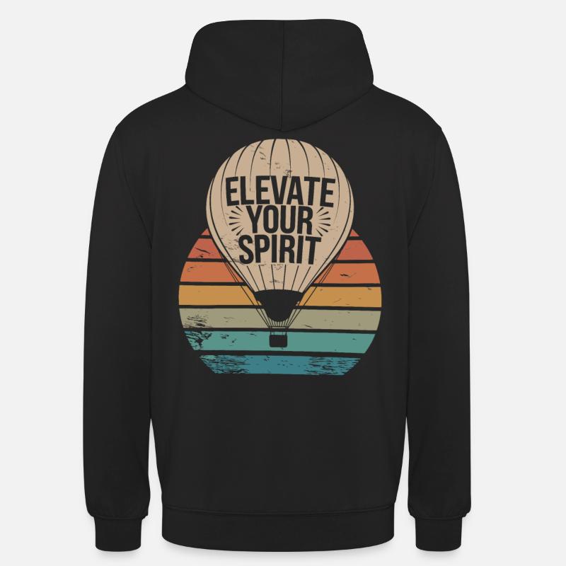 Inspiration montgolfière : Élevez votre - Sweat-shirt à capuche unisexe - noir