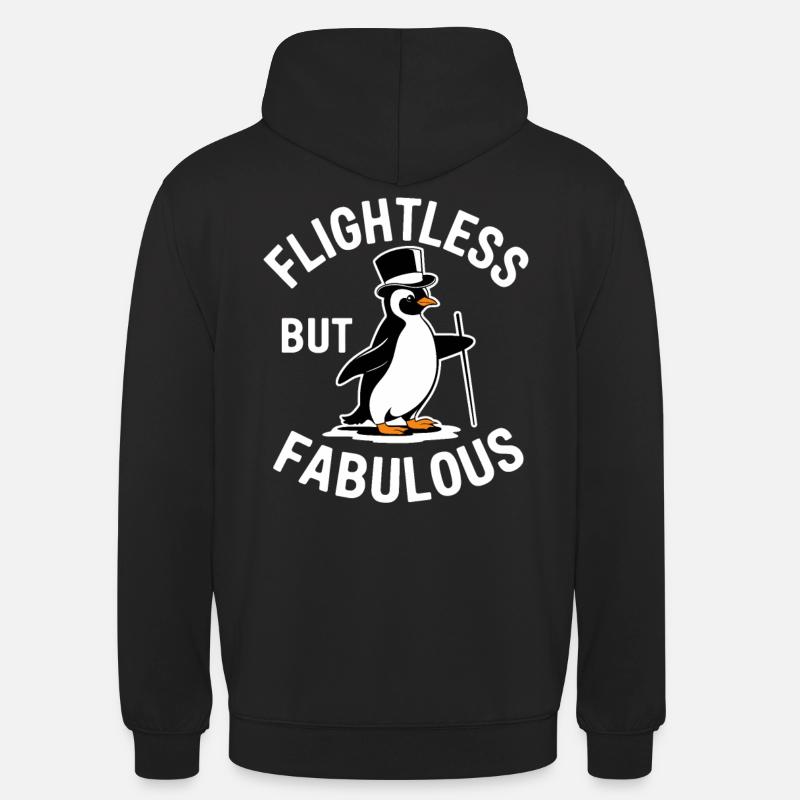 Incapable de voler mais fabuleuse aventure avec des pingouins - Sweat-shirt à capuche unisexe - noir