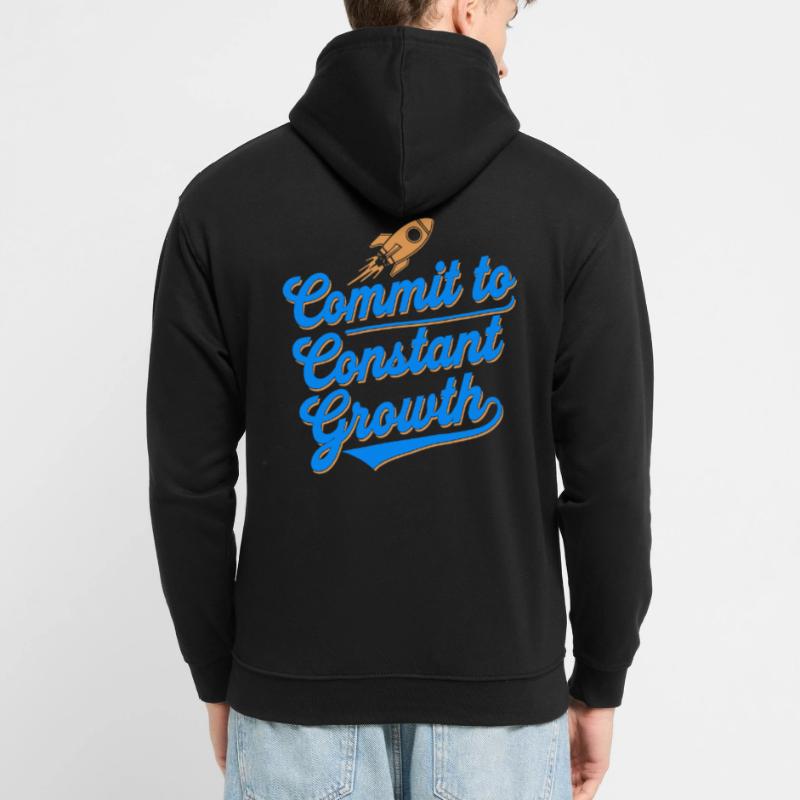 Commit to constant growth for Unisex Hoodie