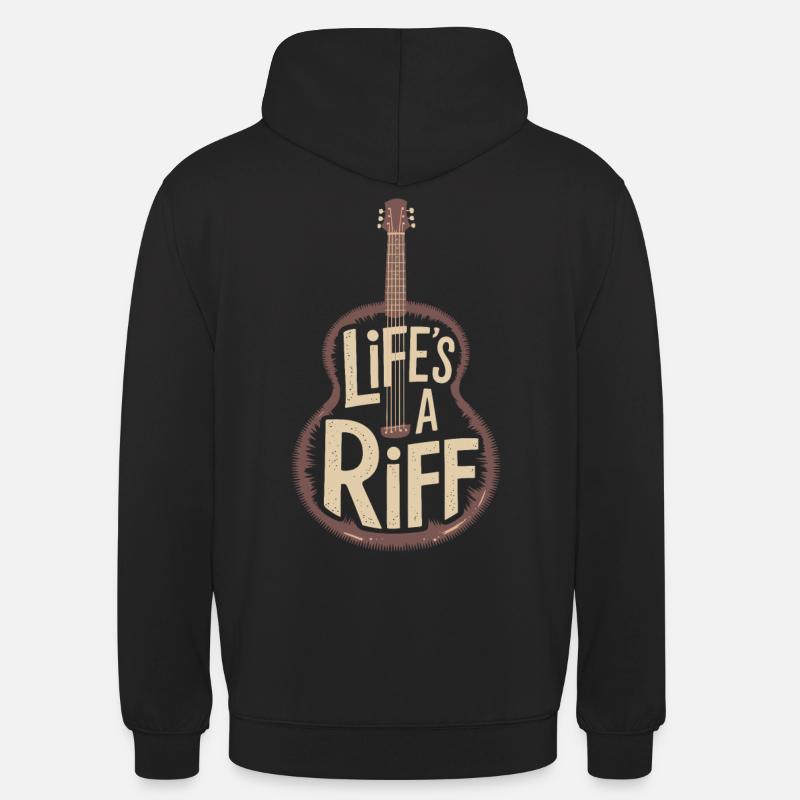Guitariste : Life’s A Riff - Sweat-shirt à capuche unisexe - noir