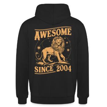Leo Astrological Sign Zodiac Birthday Year 2004Leo - Unisex Hoodie - Schwarz - Hinten - Michal (187cm)