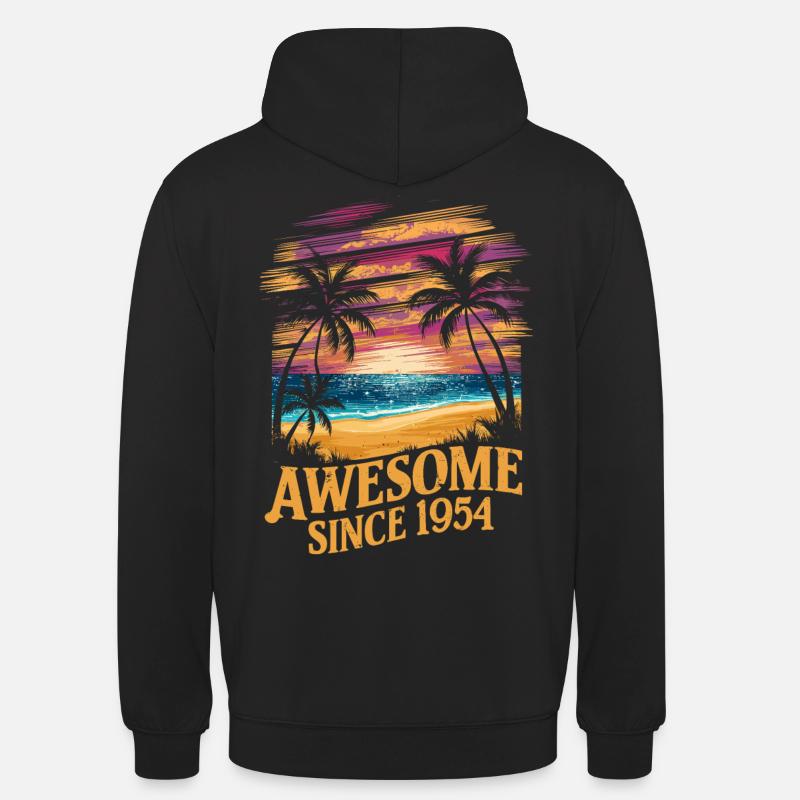 Awesome Since 1954 Beach Sunset - Unisex Hoodie - black