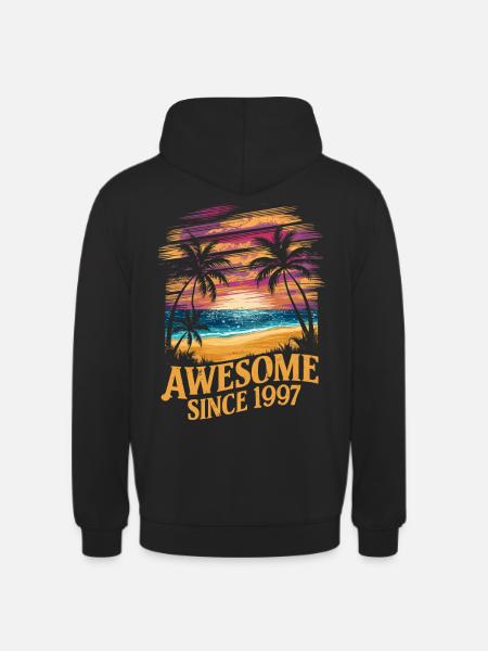 Awesome Since 1997 Beach Sunset - Unisex Hoodie - black